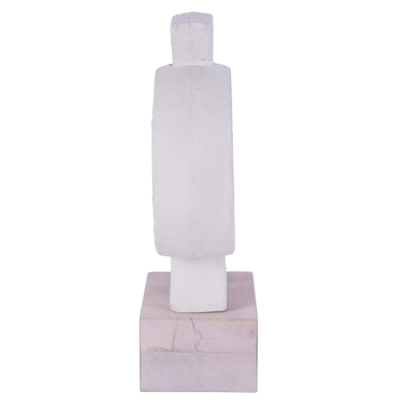 Oceania White Ecomix Sculpture on Wooden Base Small